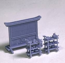 Japanese Set 6: shelves (2) and blind
